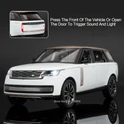 1:24 Land Rover Range Rover Defender Alloy Model Cullinan Diecast Car Toys Doors Opened Sound Light Vehices Kids Christmas Gifts