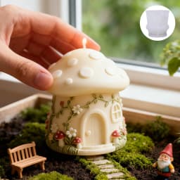 Fantasy mushroom candle mold, reusable DIY candle/resin handmade mold, fantasy home Christmas decoration,