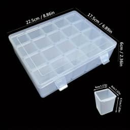 Adjustable plastic storage box for storing beads, jewelry, handicrafts, portable storage box for Christmas gifts
