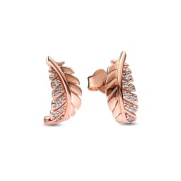 Rose Gold Color 925 Silver Sterling Flower Stud Earrings, Fit Women's Festival Christmas Charm Jewelry Gifts