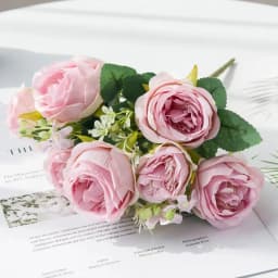 Silk Rose for Wedding Arch Christmas Wreath Decoration Home Room Bonsai Photography Prop Valentine's Day Artificial Fake Flowers