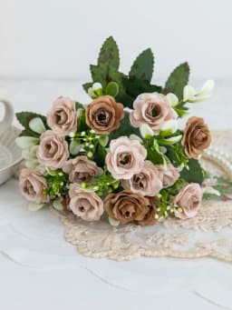 Silk Rose for Wedding Arch Christmas Wreath Decoration Home Room Bonsai Photography Prop Valentine's Day Artificial Fake Flowers
