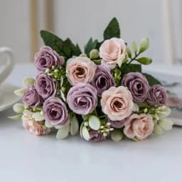 Silk Rose for Wedding Arch Christmas Wreath Decoration Home Room Bonsai Photography Prop Valentine's Day Artificial Fake Flowers