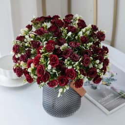 Silk Rose for Wedding Arch Christmas Wreath Decoration Home Room Bonsai Photography Prop Valentine's Day Artificial Fake Flowers