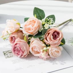 Silk Rose for Wedding Arch Christmas Wreath Decoration Home Room Bonsai Photography Prop Valentine's Day Artificial Fake Flowers