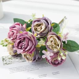 Silk Rose for Wedding Arch Christmas Wreath Decoration Home Room Bonsai Photography Prop Valentine's Day Artificial Fake Flowers