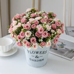 Silk Rose for Wedding Arch Christmas Wreath Decoration Home Room Bonsai Photography Prop Valentine's Day Artificial Fake Flowers