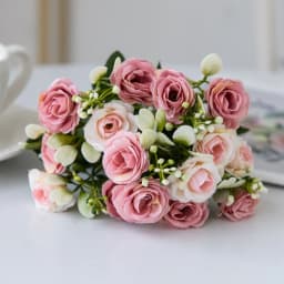 Silk Rose for Wedding Arch Christmas Wreath Decoration Home Room Bonsai Photography Prop Valentine's Day Artificial Fake Flowers