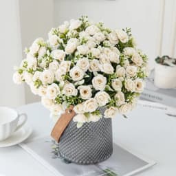 Silk Rose for Wedding Arch Christmas Wreath Decoration Home Room Bonsai Photography Prop Valentine's Day Artificial Fake Flowers