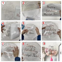 Gold Personalized Name Sticker Clear Bubble Balloons Custom Sticker for Birthday Wedding Baby Shower Party Christmas Decoration
