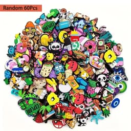 Lots of Random Style Shoe Charms for Sandals, 10-100Pcs PVC Shoe DIY Decorations Accessories for Christmas, Birthday, Party, Gif