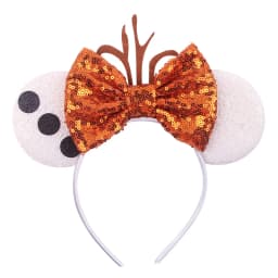 NEW Frozen Snowflake Mouse Ears Headband Girls Boys Sequin 5"Bow Hairband Christmas Festival Party Cosplay Hair Accessories