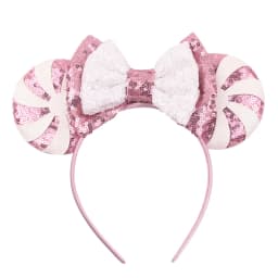 NEW Frozen Snowflake Mouse Ears Headband Girls Boys Sequin 5"Bow Hairband Christmas Festival Party Cosplay Hair Accessories