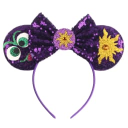 NEW Frozen Snowflake Mouse Ears Headband Girls Boys Sequin 5"Bow Hairband Christmas Festival Party Cosplay Hair Accessories