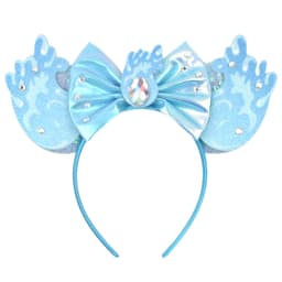 NEW Frozen Snowflake Mouse Ears Headband Girls Boys Sequin 5"Bow Hairband Christmas Festival Party Cosplay Hair Accessories