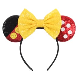 NEW Frozen Snowflake Mouse Ears Headband Girls Boys Sequin 5"Bow Hairband Christmas Festival Party Cosplay Hair Accessories