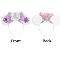 NEW Frozen Snowflake Mouse Ears Headband Girls Boys Sequin 5"Bow Hairband Christmas Festival Party Cosplay Hair Accessories