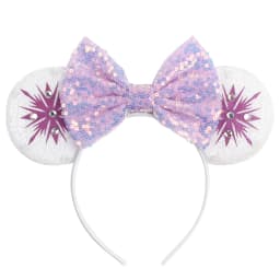 NEW Frozen Snowflake Mouse Ears Headband Girls Boys Sequin 5"Bow Hairband Christmas Festival Party Cosplay Hair Accessories
