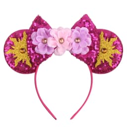NEW Frozen Snowflake Mouse Ears Headband Girls Boys Sequin 5"Bow Hairband Christmas Festival Party Cosplay Hair Accessories