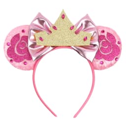 NEW Frozen Snowflake Mouse Ears Headband Girls Boys Sequin 5"Bow Hairband Christmas Festival Party Cosplay Hair Accessories