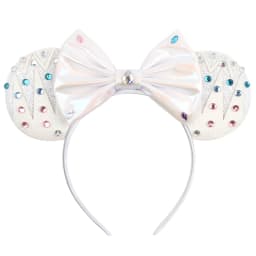 NEW Frozen Snowflake Mouse Ears Headband Girls Boys Sequin 5"Bow Hairband Christmas Festival Party Cosplay Hair Accessories