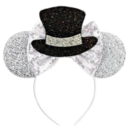 NEW Frozen Snowflake Mouse Ears Headband Girls Boys Sequin 5"Bow Hairband Christmas Festival Party Cosplay Hair Accessories