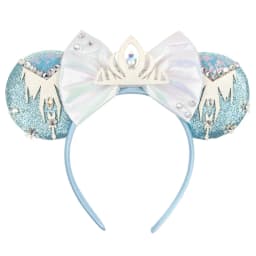 NEW Frozen Snowflake Mouse Ears Headband Girls Boys Sequin 5"Bow Hairband Christmas Festival Party Cosplay Hair Accessories