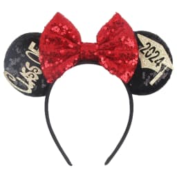 NEW Frozen Snowflake Mouse Ears Headband Girls Boys Sequin 5"Bow Hairband Christmas Festival Party Cosplay Hair Accessories