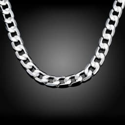 Special Offer Silver Color Necklace for men's 20/24 Inches Classic 8MM Chain Luxury Jewelry Wedding Christmas gifts