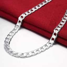 Special Offer Silver Color Necklace for men's 20/24 Inches Classic 8MM Chain Luxury Jewelry Wedding Christmas gifts