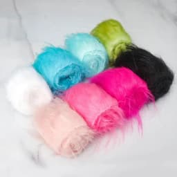 Shaggy Plush Faux Fur Fabric Precut Strips Fluffy Fuzzy Craft Fur For Doll Beard Hair Costume Bag Christmas Party Decoration
