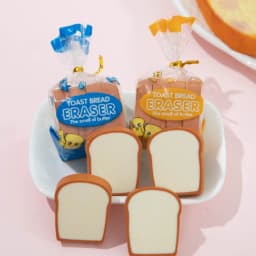 Creative Cute Toast Bread Eraser Student Creative Stationery Children's 1st Period End Christmas Gift Reward Kawaii Erasers
