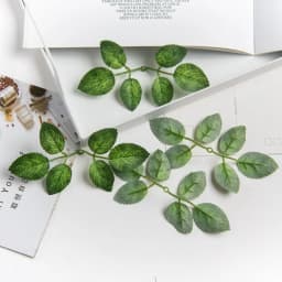 20 Pieces Silk Rose Leaves Plant Wedding Decorative Wreath Scrapbooking Bridal Accessories for Christmas Home Artificial Flowers