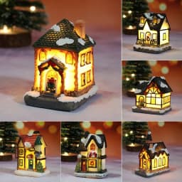 Christmas House Light Ornaments Xmas Gift New Year Navidad For Home Party Wedding Decorations Bedroom With Battery Night Light