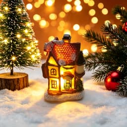 Christmas House Light Ornaments Xmas Gift New Year Navidad For Home Party Wedding Decorations Bedroom With Battery Night Light