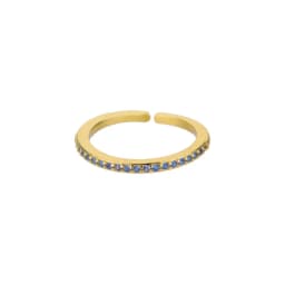Mini Zircon Green Rings For Women Stainless Steel Gold Color Adjustable Finger Ring Engagement Wedding Christmas Jewelry Gift