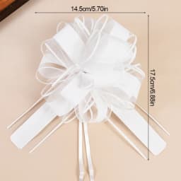 10Pcs Big Wedding Pull Bow Ribbons Flower Car Chairs Decoration Christmas Gift Wrap Packing Birthday Party Supplies Home Crafts