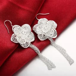 925 sterling silver Jewelry set for women flower Pendant bangle earrings rings bracelet necklaces fashion party Christmas Gifts