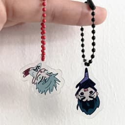Anime ALIEN STAGE IVAN & TILL Cosplay Keychain Unisex Acrylic Bag Pendant Kawaii Key Ring Accessory Props Christmas Gifts