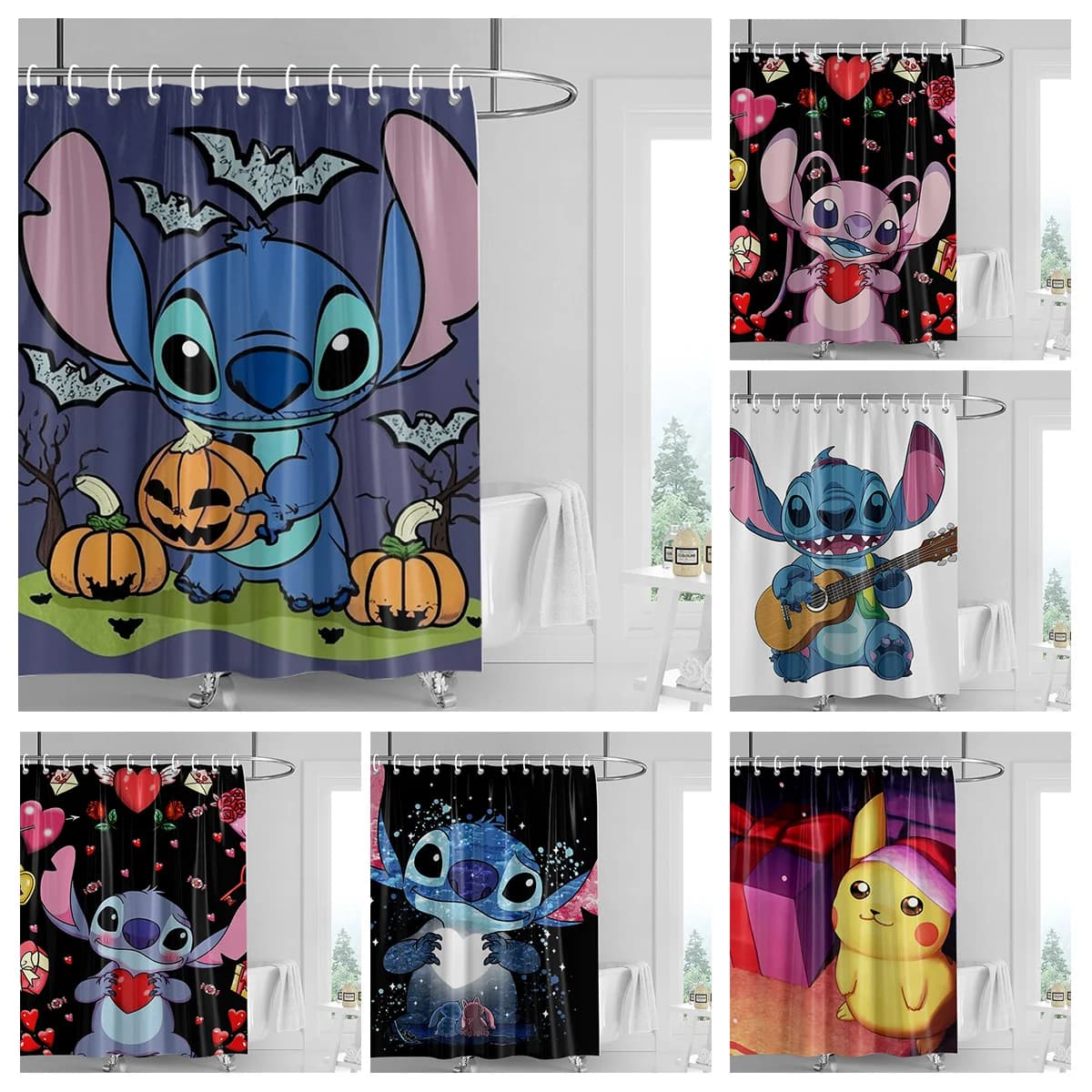 Home decoration shower curtains for bathroom waterproof curtain fabric Modern Nordic style Living Room Merry Christmas winter