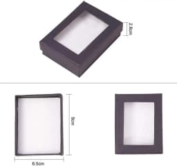 24 Pcs Cardboard Jewelry Boxes 3.54×3.54x1.18 Square Cardboard Box Paper Kraft Paper Gift Packaging Box for Christmas