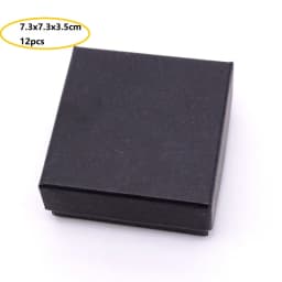 24 Pcs Cardboard Jewelry Boxes 3.54×3.54x1.18 Square Cardboard Box Paper Kraft Paper Gift Packaging Box for Christmas