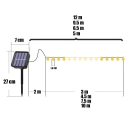 200 Led Camping Solar String Lights Outdoor Crystal Globe Lights Waterproof Solar Fairy Light for Garden Christmas Party Decor