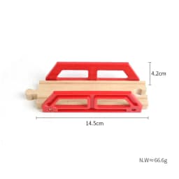33style DIY Wooden Train Rail Tracks Accessories Wood Railway Track Parts Fit For All Wood Track Toy Christmas Birthday kid Gift
