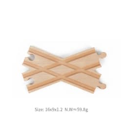 33style DIY Wooden Train Rail Tracks Accessories Wood Railway Track Parts Fit For All Wood Track Toy Christmas Birthday kid Gift
