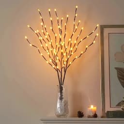 Battery-Powered LED Christmas Tree Branch Light - Bendable, High-Quality, Multi-Color, Home & Party Decor, 20 LEDs