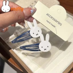 Cute Miffy Kawaii Cartoon Hair Tie Hairpin Sweet Bangs Clip Side Clip Girl Birthday Christmas Gift