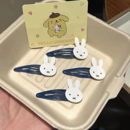 Cute Miffy Kawaii Cartoon Hair Tie Hairpin Sweet Bangs Clip Side Clip Girl Birthday Christmas Gift