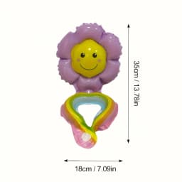 50 Pcs Wrist Balloons for Kids Birthday Party Decorations, Daisy Face Design, Perfect for Halloween & Christmas Celebrations