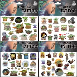 Yoda Baby Tattoo Stickers Waterproof Cute Birthday Party Supplies Reward Toy for Kids Decoration Christmas Gift